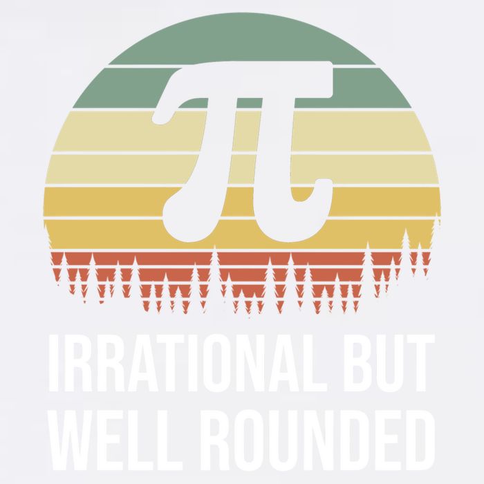 Retro Pi Day Irrational But Well Rounded Funny Math Teacher Gift Garment-Dyed Sweatshirt