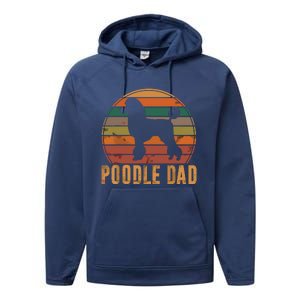 Retro Poodle Dad Dog Owner Pet Poodle Father Performance Fleece Hoodie