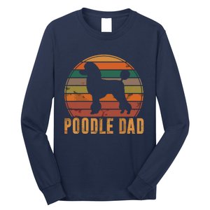 Retro Poodle Dad Dog Owner Pet Poodle Father Long Sleeve Shirt