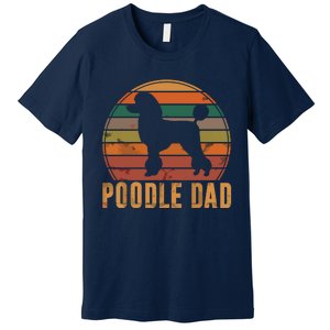 Retro Poodle Dad Dog Owner Pet Poodle Father Premium T-Shirt