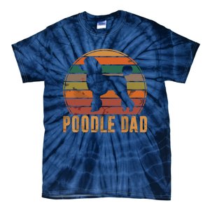 Retro Poodle Dad Dog Owner Pet Poodle Father Tie-Dye T-Shirt