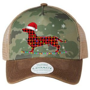 Red Plaid Dachshund Christmas Loves Led Gift Cute Dog Lover Gift Legacy Tie Dye Trucker Hat