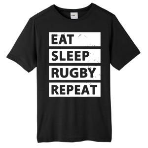 Rugby Player Eat Sleep Rugby Repeat Funny Rugby Tall Fusion ChromaSoft Performance T-Shirt