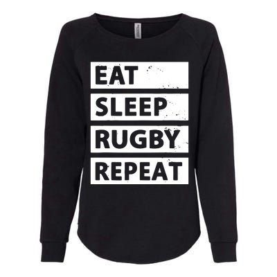 Rugby Player Eat Sleep Rugby Repeat Funny Rugby Womens California Wash Sweatshirt