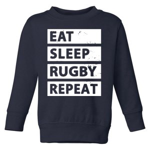 Rugby Player Eat Sleep Rugby Repeat Funny Rugby Toddler Sweatshirt