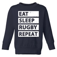 Rugby Player Eat Sleep Rugby Repeat Funny Rugby Toddler Sweatshirt