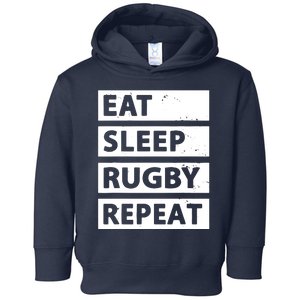 Rugby Player Eat Sleep Rugby Repeat Funny Rugby Toddler Hoodie