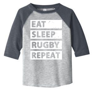 Rugby Player Eat Sleep Rugby Repeat Funny Rugby Toddler Fine Jersey T-Shirt