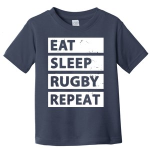 Rugby Player Eat Sleep Rugby Repeat Funny Rugby Toddler T-Shirt