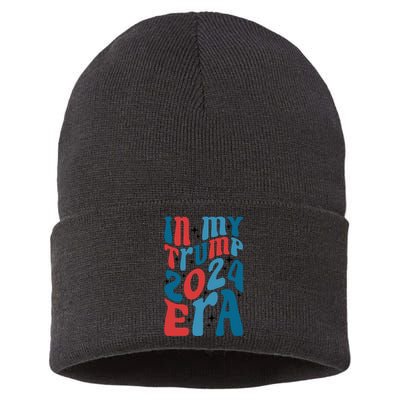 Retro Political Era Motif Sustainable Knit Beanie