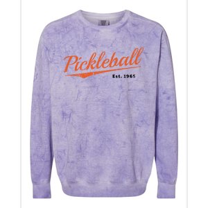 Retro Pickleball Est 1965 Design Pickleball Cool Gift Colorblast Crewneck Sweatshirt