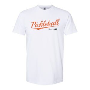 Retro Pickleball Est 1965 Design Pickleball Cool Gift Softstyle CVC T-Shirt