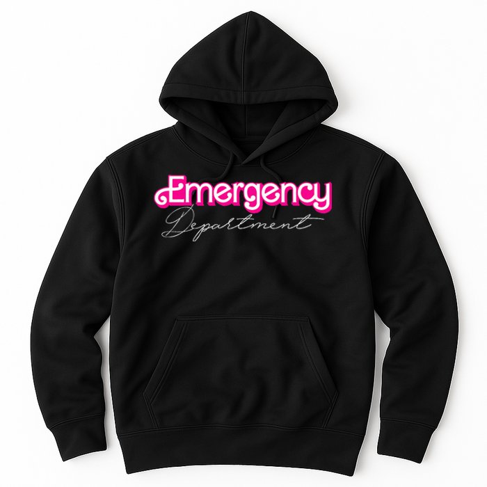 Retro Pink Emergency Departt Nurses Er Doctor Hoodie