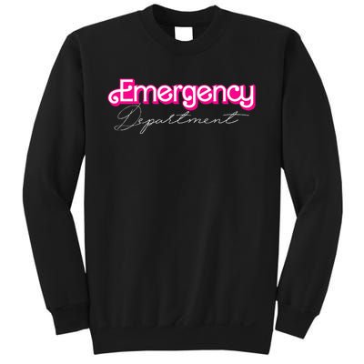 Retro Pink Emergency Departt Nurses Er Doctor Sweatshirt