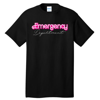 Retro Pink Emergency Departt Nurses Er Doctor Tall T-Shirt