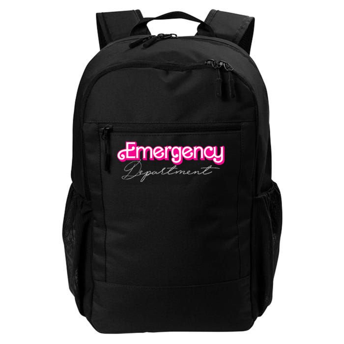 Retro Pink Emergency Departt Nurses Er Doctor Daily Commute Backpack