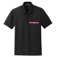 Retro Pink Emergency Departt Nurses Er Doctor Dry Zone Grid Polo