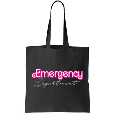 Retro Pink Emergency Departt Nurses Er Doctor Tote Bag