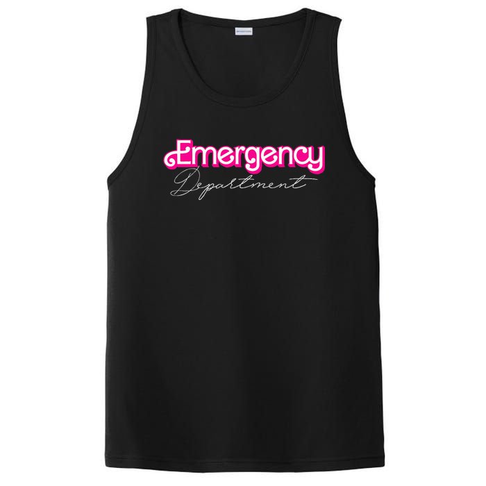 Retro Pink Emergency Departt Nurses Er Doctor PosiCharge Competitor Tank