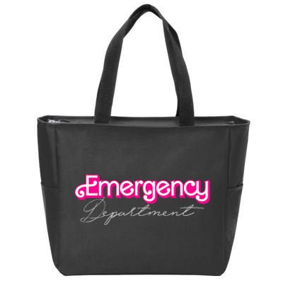 Retro Pink Emergency Departt Nurses Er Doctor Zip Tote Bag