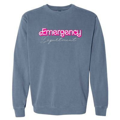 Retro Pink Emergency Departt Nurses Er Doctor Garment-Dyed Sweatshirt