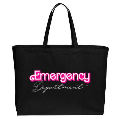 Retro Pink Emergency Departt Nurses Er Doctor Cotton Canvas Jumbo Tote