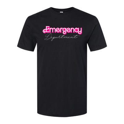 Retro Pink Emergency Departt Nurses Er Doctor Softstyle CVC T-Shirt