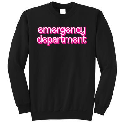 Retro Pink Emergency Departt Nurses Er Doctor Sweatshirt