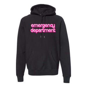 Retro Pink Emergency Departt Nurses Er Doctor Premium Hoodie