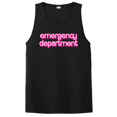 Retro Pink Emergency Departt Nurses Er Doctor PosiCharge Competitor Tank