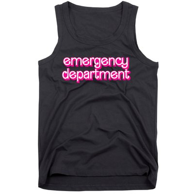 Retro Pink Emergency Departt Nurses Er Doctor Tank Top