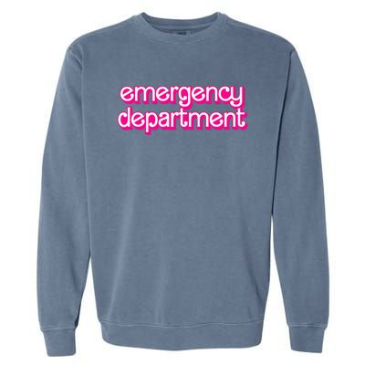 Retro Pink Emergency Departt Nurses Er Doctor Garment-Dyed Sweatshirt