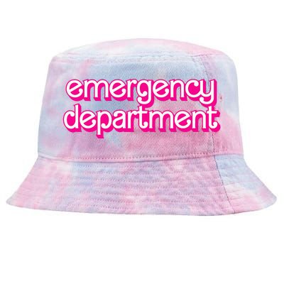 Retro Pink Emergency Departt Nurses Er Doctor Tie-Dyed Bucket Hat