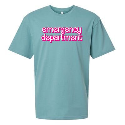 Retro Pink Emergency Departt Nurses Er Doctor Sueded Cloud Jersey T-Shirt