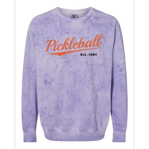 Retro Pickleball Est 1965 Design Pickleball Cute Gift Colorblast Crewneck Sweatshirt