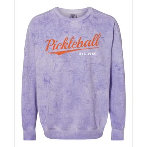 Retro Pickleball Est 1965 Design Pickleball Gift Colorblast Crewneck Sweatshirt