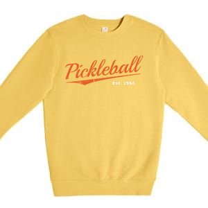 Retro Pickleball Est 1965 Design Pickleball Gift Premium Crewneck Sweatshirt