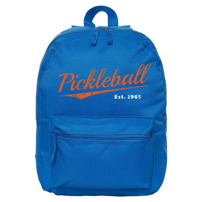 Retro Pickleball Est 1965 Design Pickleball Gift 16 in Basic Backpack