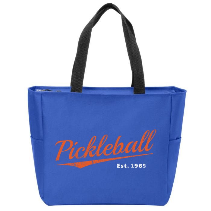 Retro Pickleball Est 1965 Design Pickleball Gift Zip Tote Bag