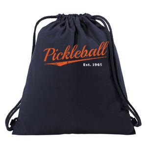 Retro Pickleball Est 1965 Design Pickleball Gift Drawstring Bag