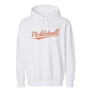 Retro Pickleball Est 1965 Design Pickleball Gift Garment-Dyed Fleece Hoodie