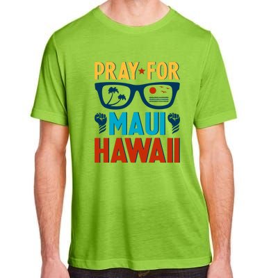 Retro Pray For Maui Support Hawaii Gift Adult ChromaSoft Performance T-Shirt