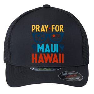 Retro Pray For Maui Support Hawaii Gift Flexfit Unipanel Trucker Cap