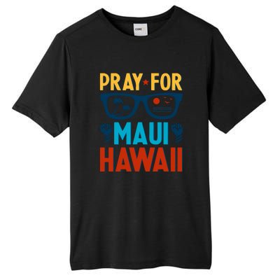 Retro Pray For Maui Support Hawaii Gift Tall Fusion ChromaSoft Performance T-Shirt