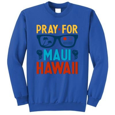 Retro Pray For Maui Support Hawaii Gift Sweatshirt