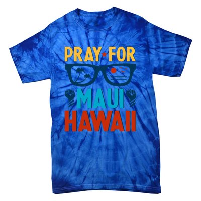 Retro Pray For Maui Support Hawaii Gift Tie-Dye T-Shirt