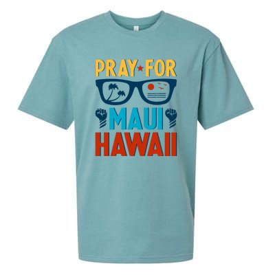 Retro Pray For Maui Support Hawaii Gift Sueded Cloud Jersey T-Shirt