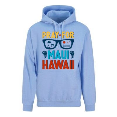 Retro Pray For Maui Support Hawaii Gift Unisex Surf Hoodie