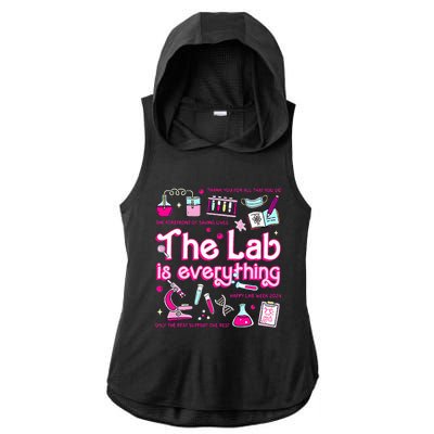 Retro Pink Funny Lab Is Everything Happy Lab Week 2024 Ladies PosiCharge Tri-Blend Wicking Draft Hoodie Tank