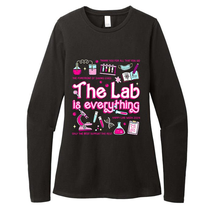 Retro Pink Funny Lab Is Everything Happy Lab Week 2024 Womens CVC Long Sleeve Shirt